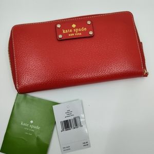 Kate Spade Wellesley Neda red wallet new